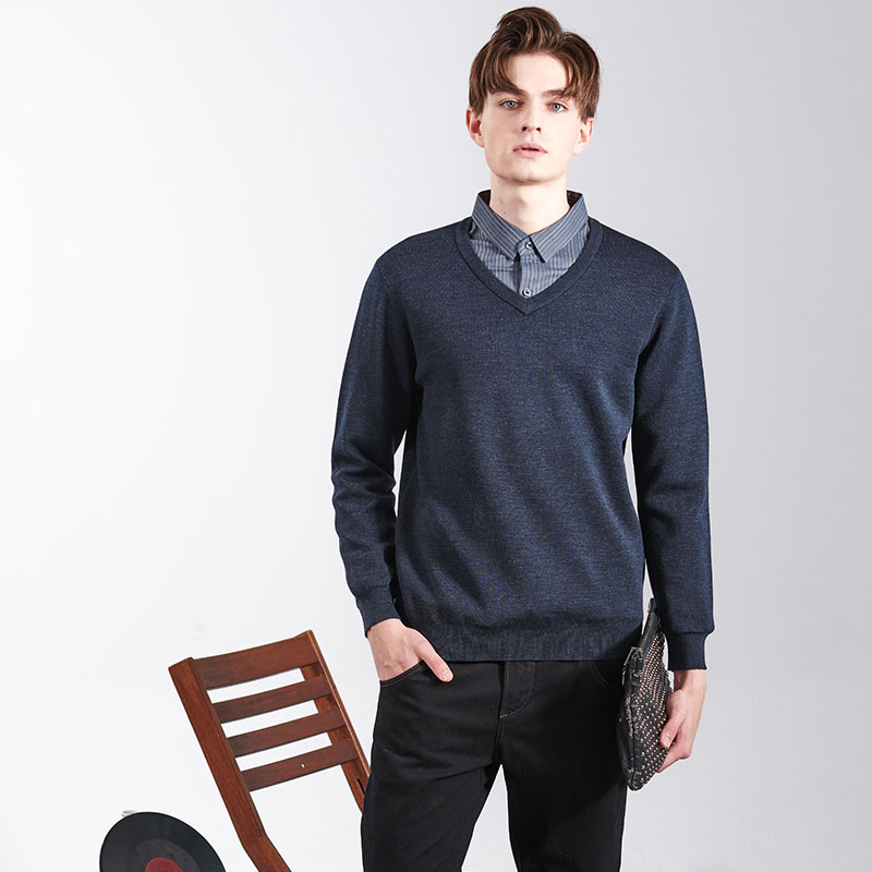 Maglione pullover da lavoro con scollo a V