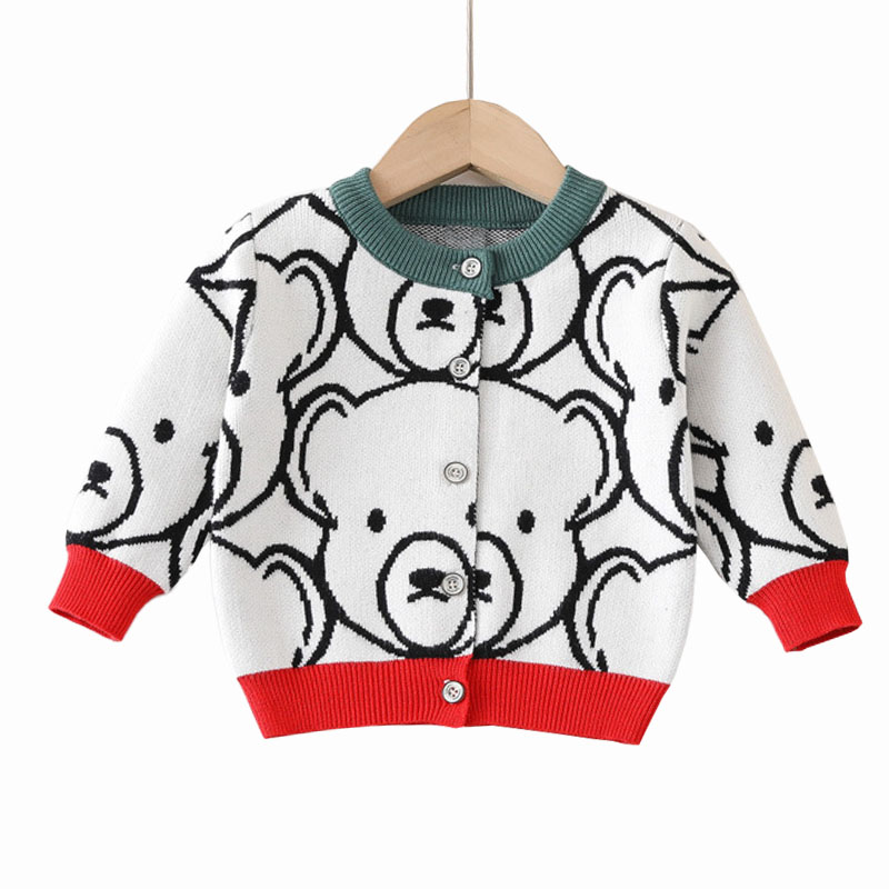 Bambini cardigan a maniche lunghe con cartoni animati