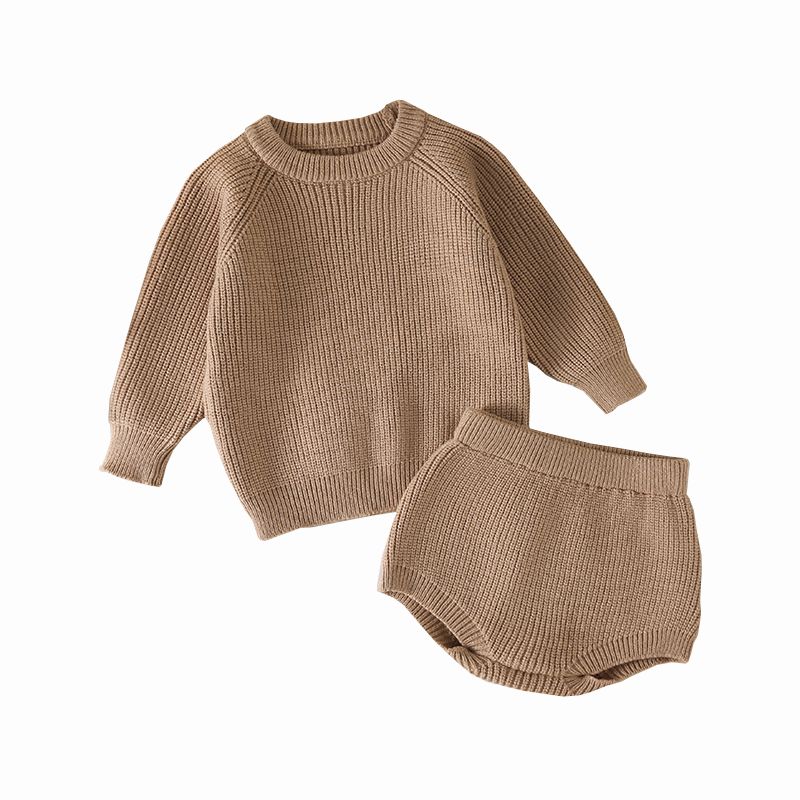 Abito da maglione a maglia solida per bambini