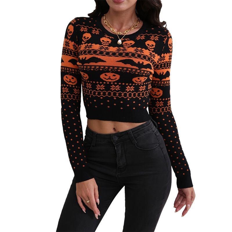 Halloween Midriff top a maglia maglieria