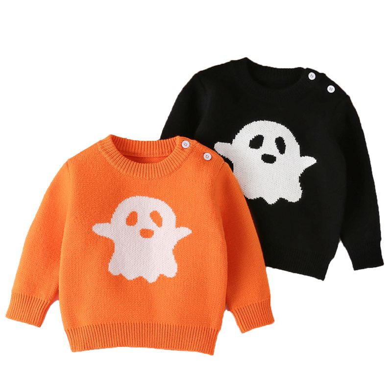 Halween Ghost Crew Neck Sweater Children