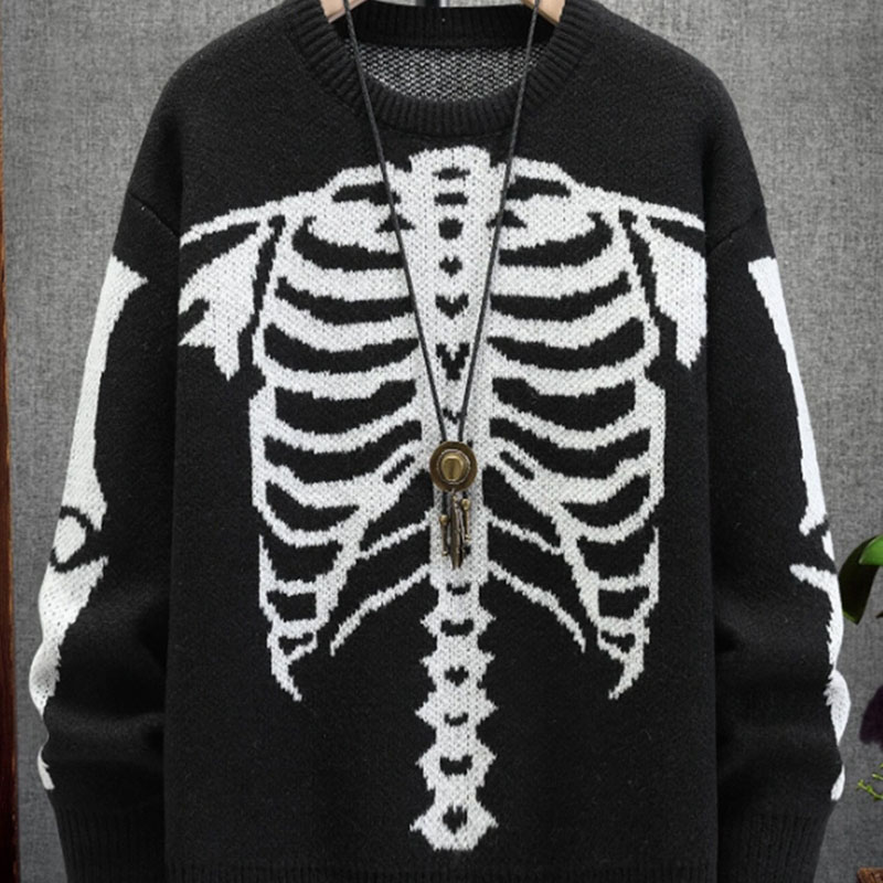 Maglione da uomo da uomo di teschi di Halloween