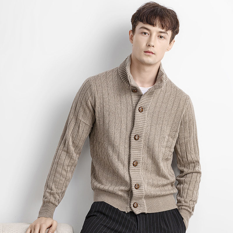 Maglione cardigan in cashmere da uomo