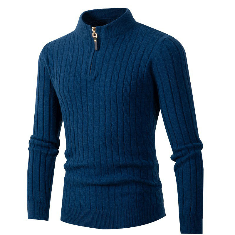 Maglione pullover da uomo con mezza zip