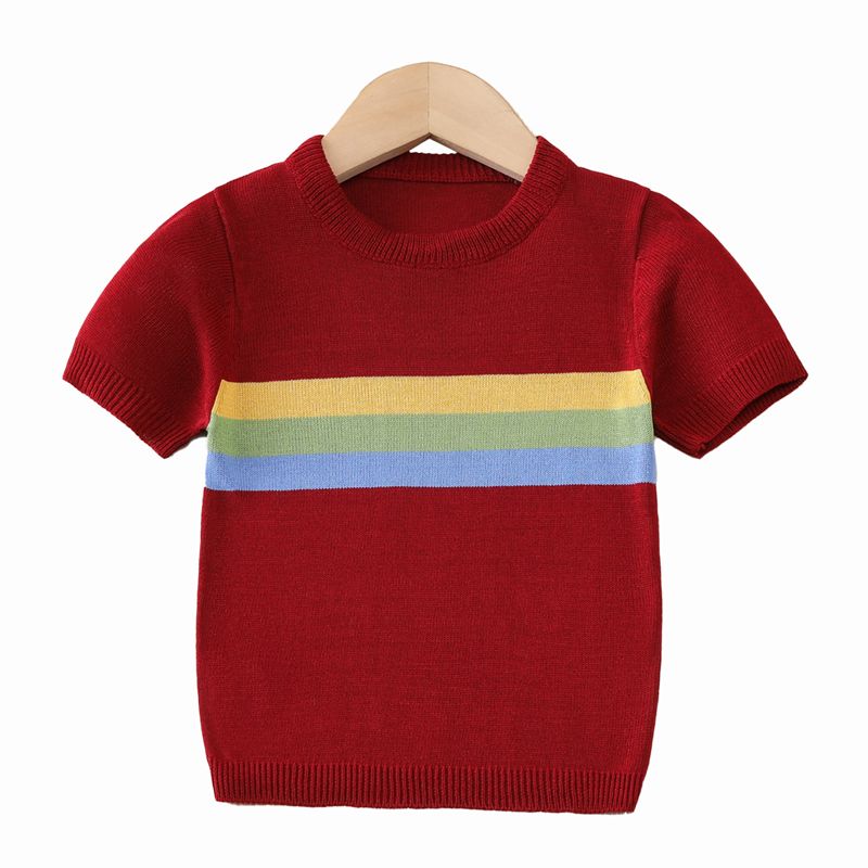 Bambini pullover a strisce arcobaleno